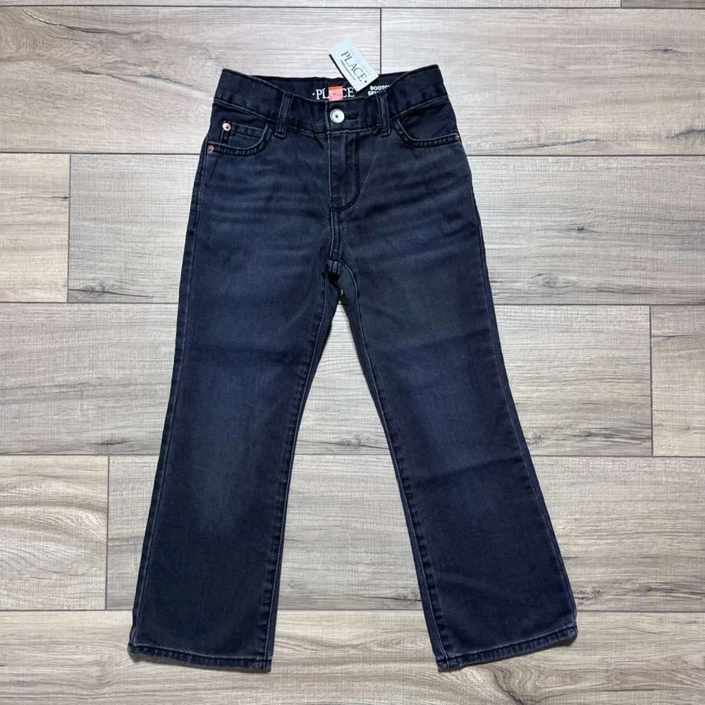 The Children’s Place Boys Bootcut‎ Denim Classic Fit Jeans Size 6 Onyx Wash